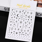 1pcs 3D Bronzing Gold Love Heart Nail Art Stickers Y2K Holographic Stars Sun Starlight DIY Nail Decals Heart Manicure Decoration