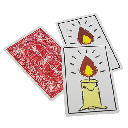 Re-Living Flame Candle Cards Magic Tricks Close Up Street Illusions Gimmicks Mentalism Props Comedy Relighting Candles Card Toys