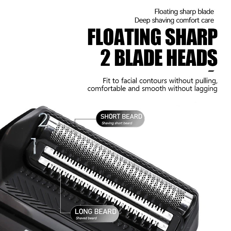 Kemei  Professional IPX7 Waterproof Shaving Machine Men Travel Beard Trimmer Electric Shaver Barber Rechargeable Razor KM-T229