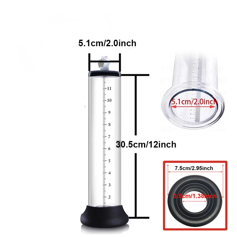 Electric Acrylic Penis Pump Vacuum Pump For Penis Male Penis Enlargement Pump  Penile Training Extender Cock Dick Pump For Men