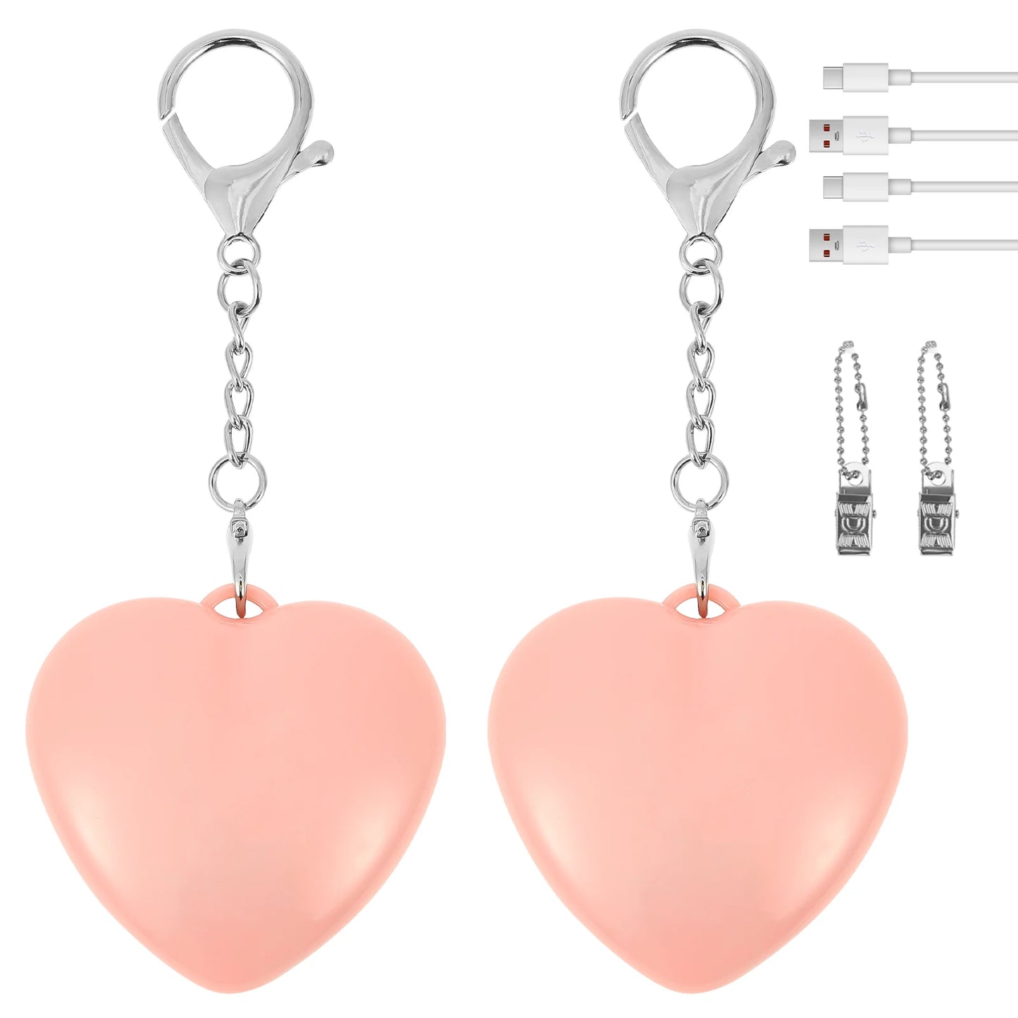 1/2/4Pcs Handbag Night Light Heart-Shape Purse Light LED Automatic Sensor Rechargeable Touch Wallet Tote Bag Mini Light Keychain