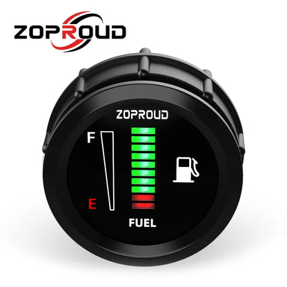 ZOPROUD 2''52mm Digital Led 12v/24v Fuel Level Gauge IS811F