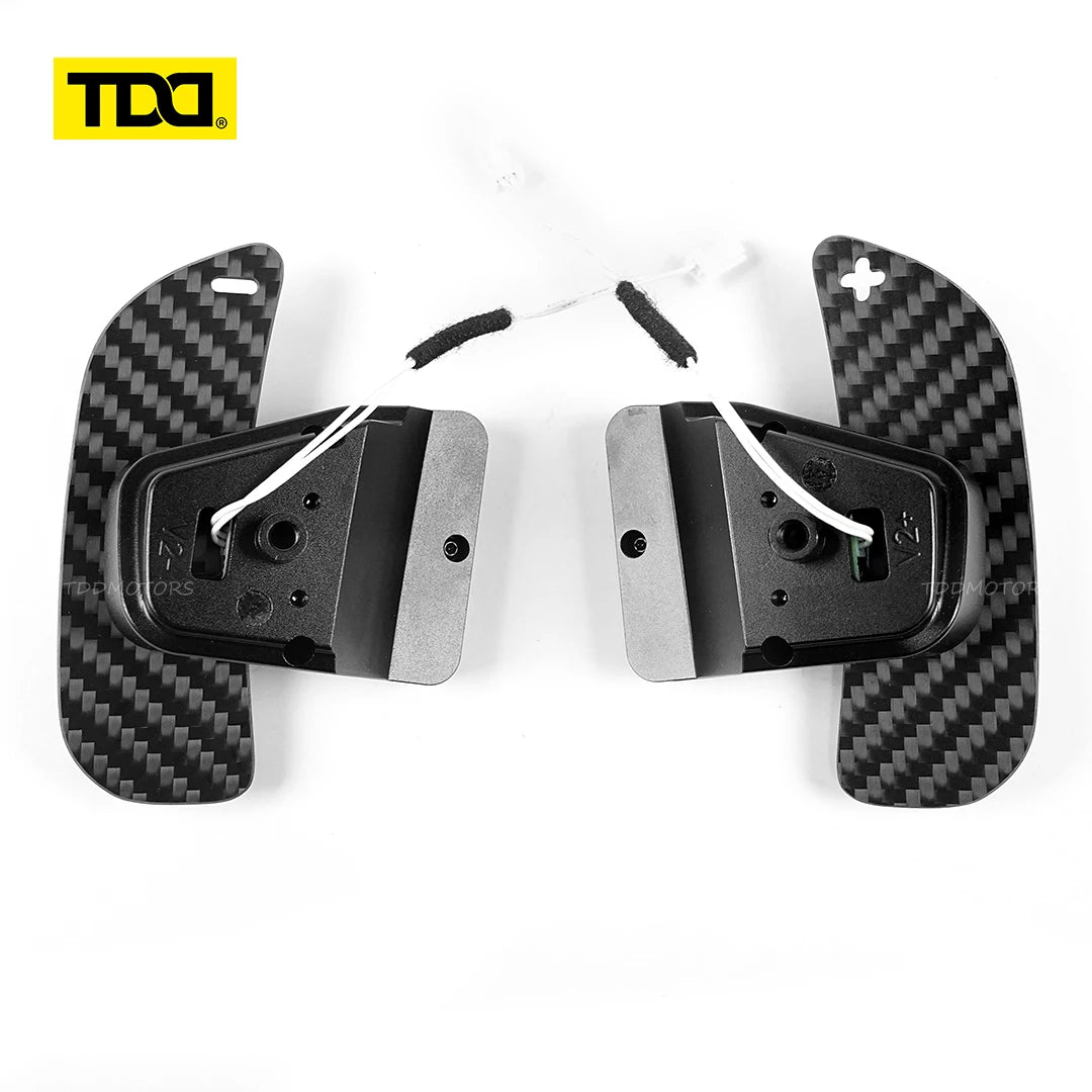 TDD Carbon Fiber Steering Wheel Magnetic Paddle Shifter for Volkswagen Golf 8 MK8 CC GTI R Car Modified Interior