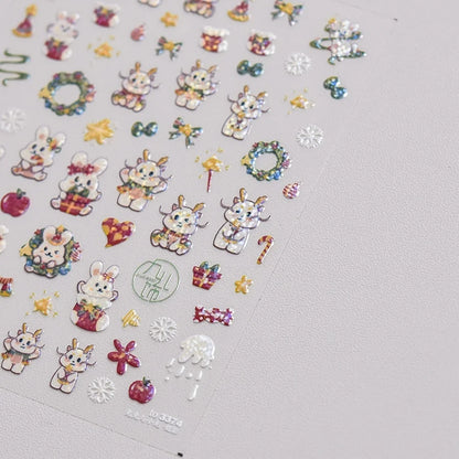 Luxury 5D Floral Nail Art Stickers Gold Silver Chinese Style Metal Frame Shiny Crystal Rhinestone Self Adhesive Manicure Decal