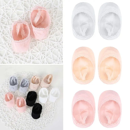 Baby Socks Newborn Socks Summer Lace Baby Socks Solid Color Princess Baby Girl Socks Infant Anti-slip Socks With Rubber Soles