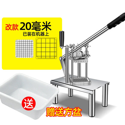 French Fries Cutter Commercial Vegetable Fruit Slicer Dicer With 3 Stainless Steel Blades Potatoes Carrots Cucumbers