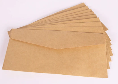 10 Pcs Classical Paper Envelopes White Black Kraft Blank Paper Window Envelopes Wedding Invitation Envelope Gift Envelope