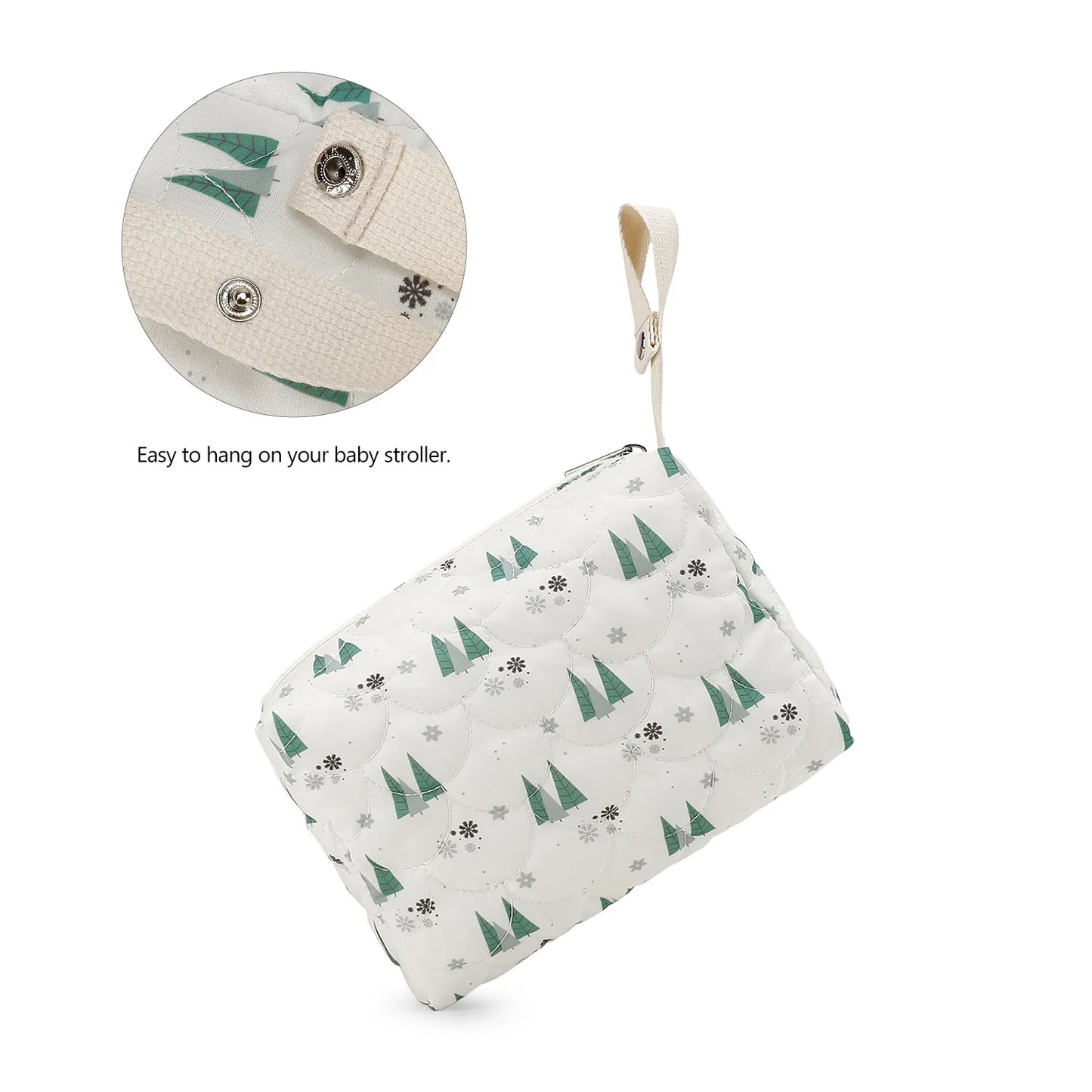Baby Diaper Bag Waterproof Nappy Bag Reusable Wet/Dry Storage Handbag For Stroller Travel Mommy Pouch Rainbow Printed