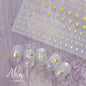 1pc Sliver Gold Star Nail Art Stickers Y2K Charms Self-Adhesive Sliders Laser White Chrome Gel Polish Decals Kawaii Accesories