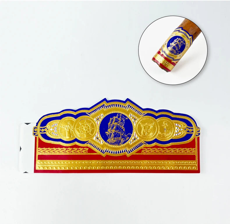 100pcs Cigar Label Ornament Repair Burst Foot Fixed Nightshade Anti-cracking Cigar Toe Label