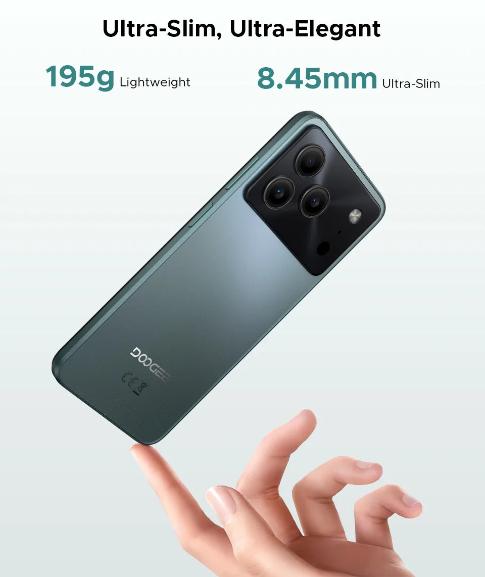 DOOGEE Note56 Pro Smartphone 32GB+128GB Android 16 6150mAh Battery 6.56'' 90Hz Screen 13MP+8MP Widevine L1 NFC Cell Phone