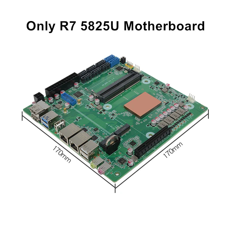 AMD Ryzen 7 5800H/5825U R9 5900HX 8-Bay NAS Motherboard 8*SATA 3*NVMe 2*2.5G LAN 2*DDR4 Gaming Firewall Mini ITX Mainboard PC