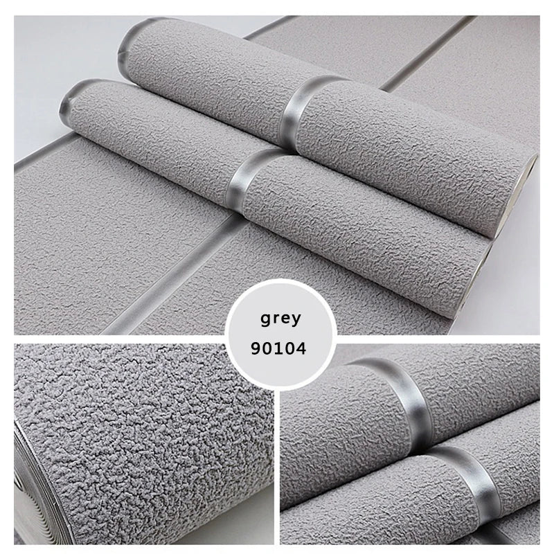Modern Deerskin Velvet Wallpaper Non-woven Fabric 3D Stripe Living Room Bedroom TV Background Wall Paper טפט לקיר Home Decor