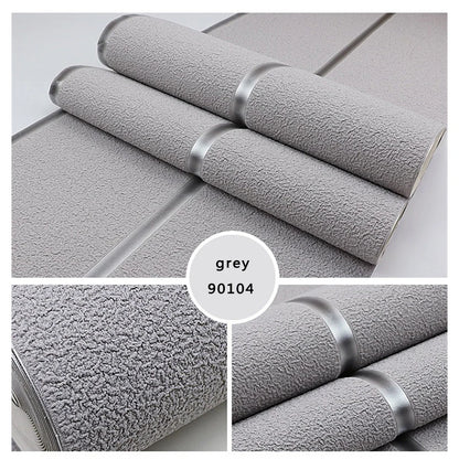 Modern Deerskin Velvet Wallpaper Non-woven Fabric 3D Stripe Living Room Bedroom TV Background Wall Paper טפט לקיר Home Decor