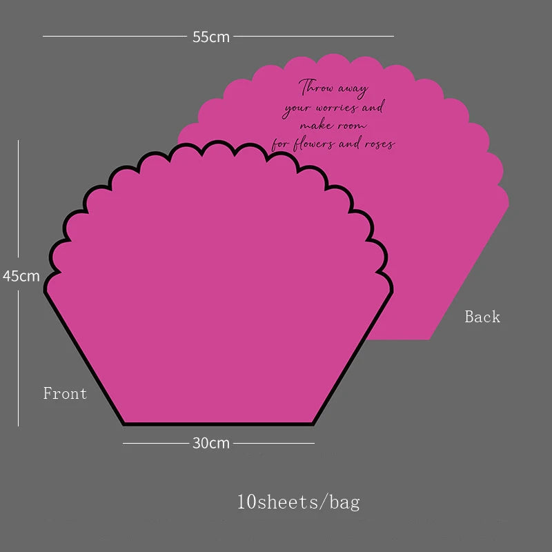 Valentine'S Day Aesthetics Wave Border Flower Wrapping Paper Art Dopamine Butterfly Bouquet Korean Wrapping Paper For Flowers