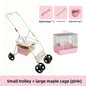 Foldable Lightweight Parrot Stroller Outdoor Travel Pet Carrier with Storage Space