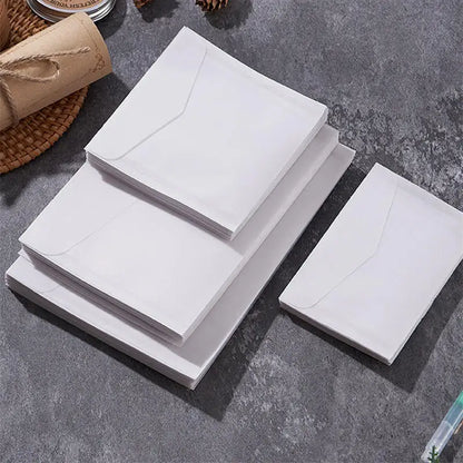 50Pcs/Pack Simple Semi-Transparent Vellum Paper Envelopes Matte Frosted for Postcards Greeting Cards Wedding Invitations