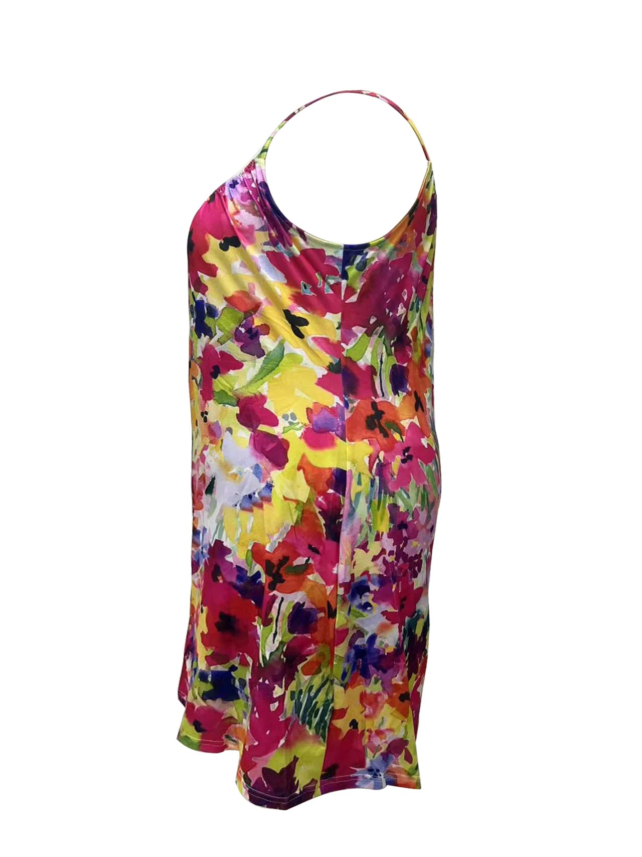 Plus Size Floral Print Cami Dress Stylish & Comfortable Lightweight Sleeveless Dress for Spring & Summer  Perfect Womens Plu
