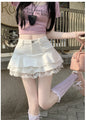 Sweet Sxey Denim Cake Skirt Women Retro Hight Waist A Line Mini Skirt Female Korean Fashion Casual Streetwear Pleated Skirt Y2K