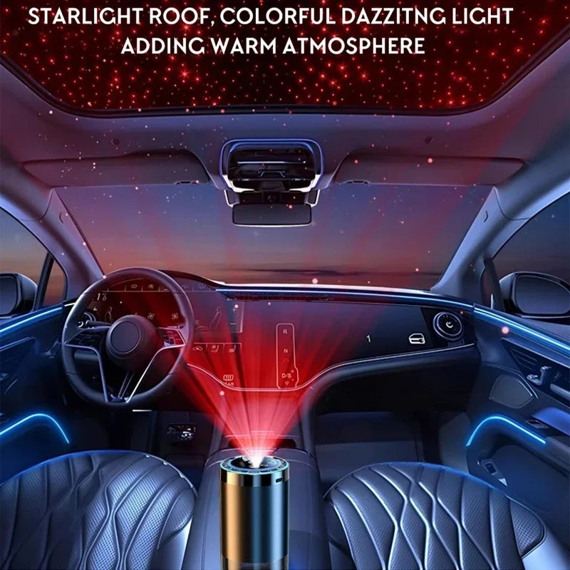 5 Modes Adjustable Smart Car Air Freshener Car Smell Air Freshener Automatic Car Scent Starry Sky Ceiling Ambient Light