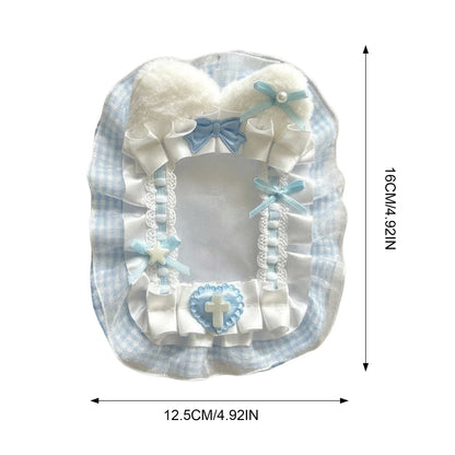 Creative Angel-Wings Card Holder Lace Bowknot Decor Student Card Storage Protective Cover Korean Fans Photocard Holder Bag Pen