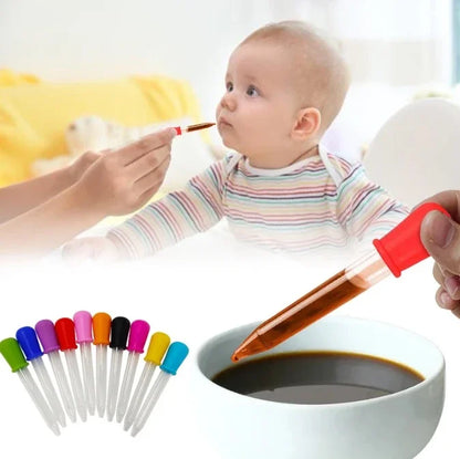 10Pcs/Set 5ml Silicone Plastic Pipette School Lab Experiment Supplies Dropper Feeding Medicine Liquid Eye Ear Pipette Dropper