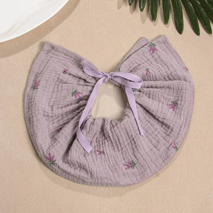 New Cute Drawstring Baby Bibs Newborn Cotton Gauze Saliva Towel Burp Cloths Bandana Scarf for Boy Girl Soft Feeding Drool Bib