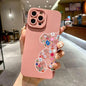 Floral Bear Painting Phone Case For iPhone 17 16 15 14 Pro Max 16E 13 12 11 16 Plus 17 Air Shockproof Soft Silicone Bumper Cover
