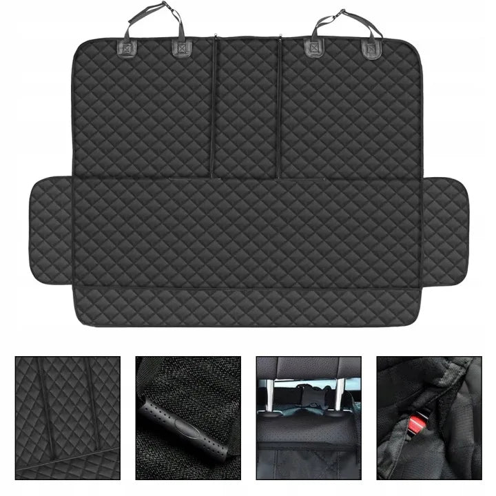 Dog Car Seat Cover, Pet Travel Carrier Mattress, Dog Car Seat Protector with Center Seat Armrest for Car Back Seat Incl Side Protection, Dog Car Blanket, Back Seat Protection