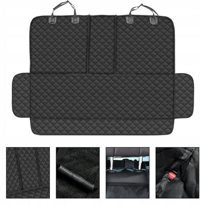 Dog Car Seat Cover, Pet Travel Carrier Mattress, Dog Car Seat Protector with Center Seat Armrest for Car Back Seat Incl Side Protection, Dog Car Blanket, Back Seat Protection