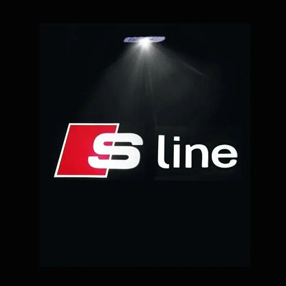 2pcs Car For QUTTRO Audi Sline A1 A3 A4 A5 A6 A7 Q3 Q5 Q7 TT B5 B6 B7 8P 8V 8P 8L S3 S4 Door logo Welcome Light Accessories