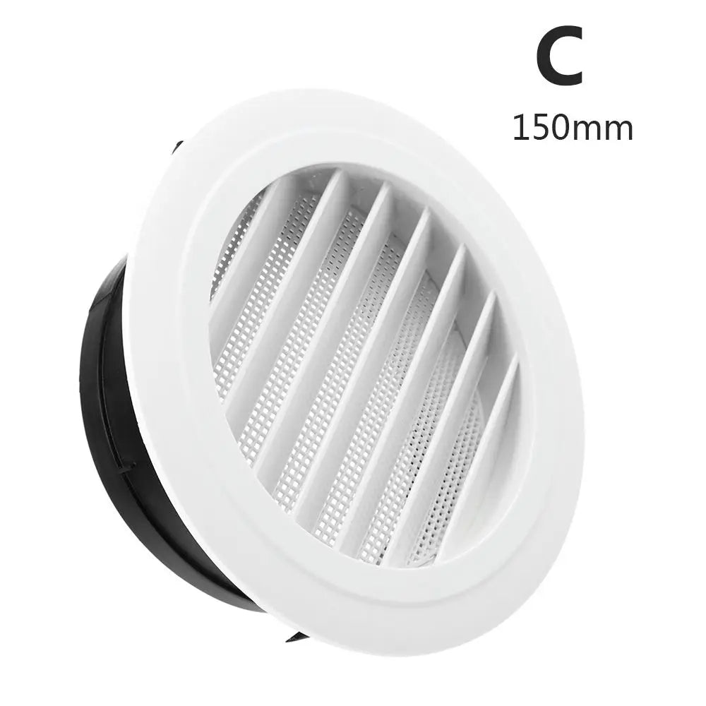 4 Types White Air Vent Extract Valve Grille Air Circulation Vents Cover 100/150mm Round Ducting Ventilation Cover Various Shapes