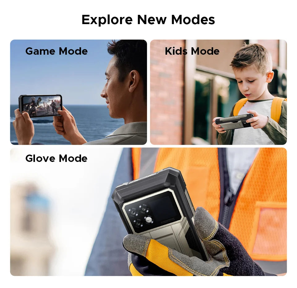 DOOGEE S200 Max 5G Rugged Phone 1.32" Rear Display Dual light Flashlight 22000mAh Battery 66W 6.72” 120Hz 16GB 512GB Smartphone