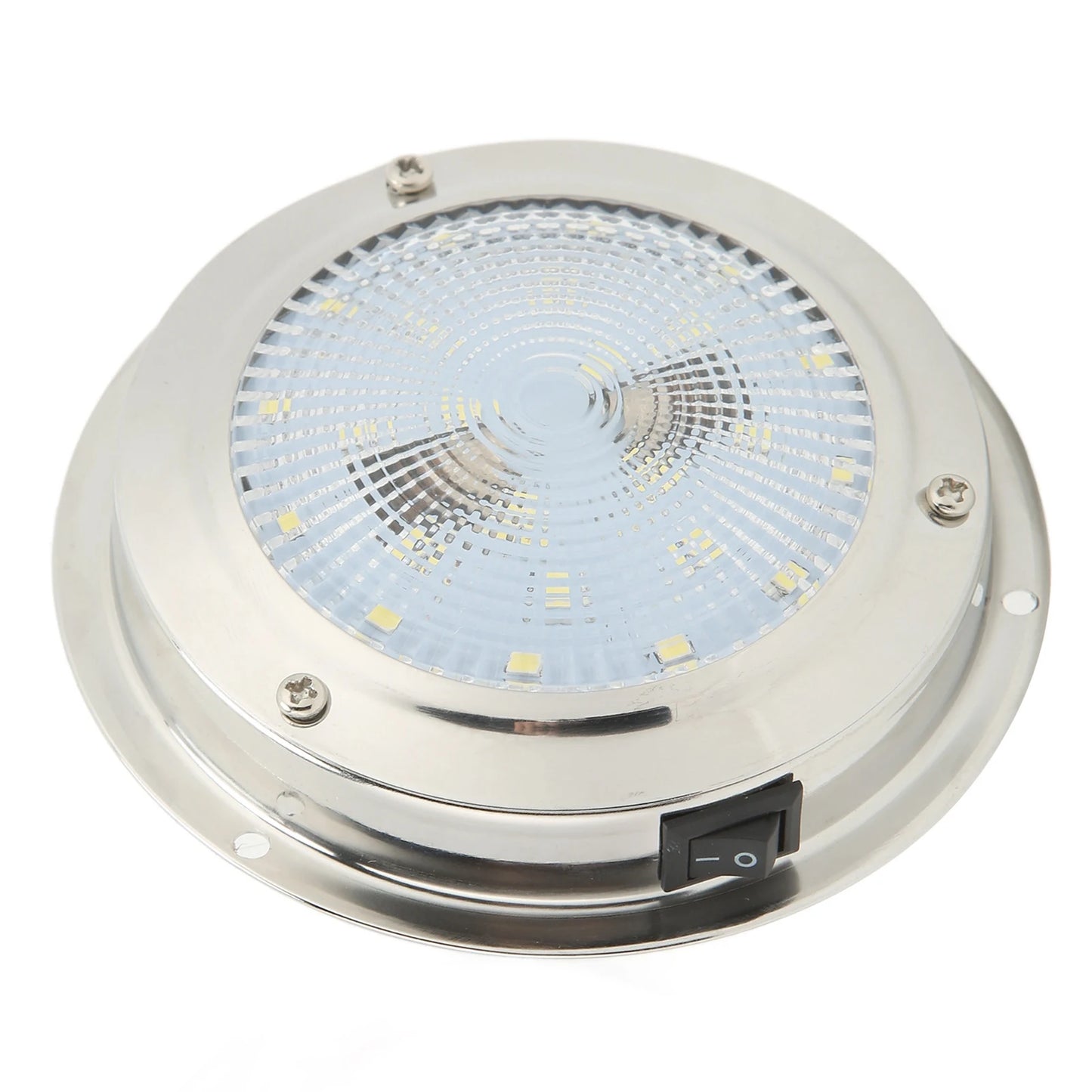 Boat LED Dome Light RV Ceiling Dome Light IP65 Waterproof 316 Stainless Steel Housing DC12‑24V Marine Courtesy Lamp