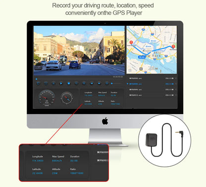 E-ACE 2K Car DVR WIFI GPS Stream Media Mirror Optional 1080P Car Video Camera Night Vision Loop Recording 24H Parking Black Box