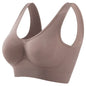 Women's Seamless Push-Up Bra Sports Bralette Non-wire Crop Top Solid Sexy Lingerie No-Pads Breathable Plus Size Tank Bra S-5XL