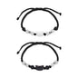 2pcs Natural Moonstone Obsidian Bracelets Couple Minimalist Bracelet Handmade Cute Black White Cat Bracelet Party Jewelry Gifts