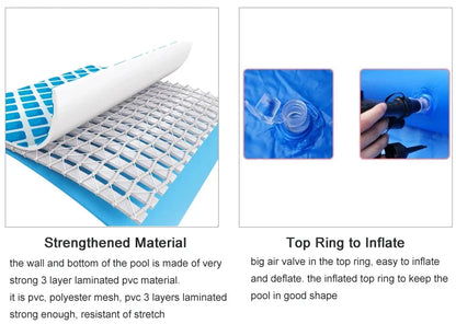 Removable Inflatable Pool Easy Set 3.05m X 76 cm or  Inches and Optional Cover - Instant Assembly 1942 or 3077 Liters Triple Layer