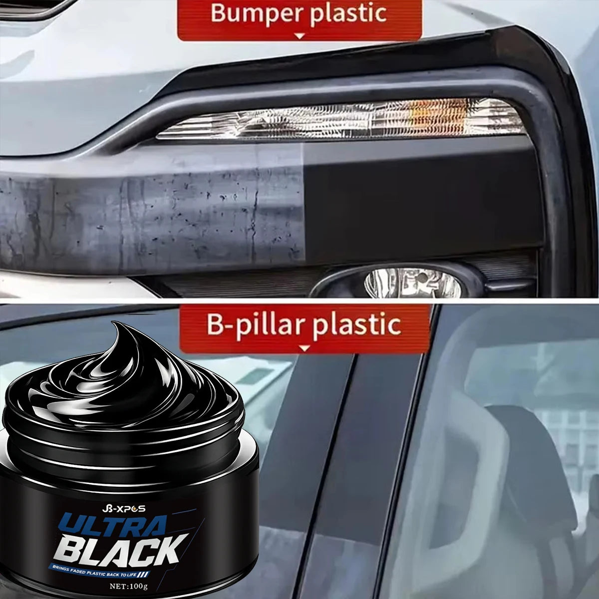 Car Plastic Restorer Cream Leather Care Anti-Aging Deep Moisturizing Restore Shine  Auto Detailing Long-Lasting YT2032