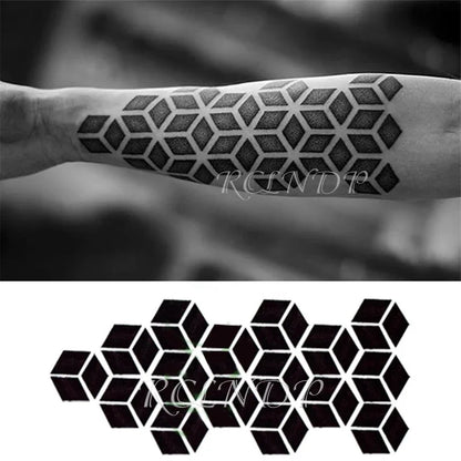 Waterproof Temporary Tattoo Sticker Joker Skull Letter Big Size Body Art Flash Tatoo Fake Tatto Stickers for Girl Men Women