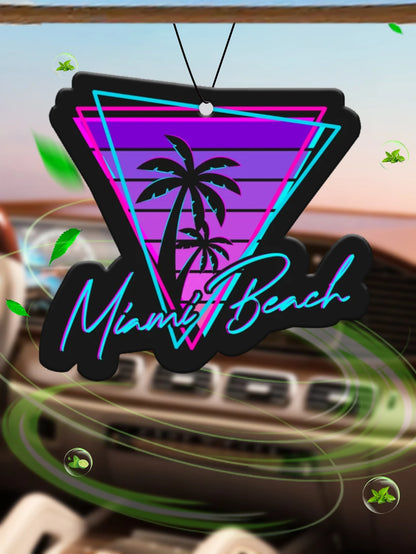 Miami Beach Bahamian Sea Breeze Scent (Romantic Fragrance) Car Air Freshener, Wardrobe Air Freshener, Perfume, Rearview Mirror Decoration, Car Interior Hanging Ornament, Natural Fragrance Air Purifier, Anime Cartoon Toilet Sc