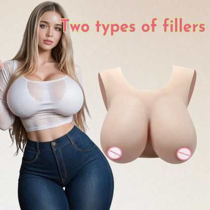 Silicone Breast Forms Fake Boobs Artifical Huge Chest CDEGH Cup for Crossdresser Transvestite Sissy Drag Queen