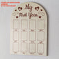 Wooden Baby Commemorative Photo Frame,monthly Calendar,photo Display Board,milestone Photo Frame for Newborns