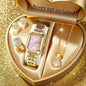 5PCS Womens Elegant Rectangle Rhinestone Quartz Watch Jewelry Set Fashion Women Watches Reloj Mujer Girl Clock Gift（Without Box）