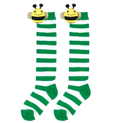Halloween Knee High Socks Cosplay Striped Stockings for Halloween Girls Bee Costume 7-12Years