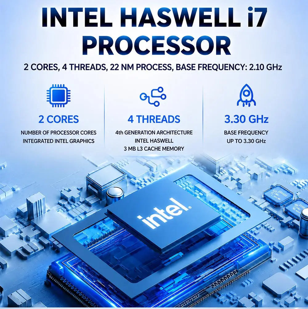 SOYO Mini PC Y5 PLUS Intel I7 4th Gen 4600U 8GB RAM 128GB ROM Windows 11 Pro WiFi BT4.2 Desktop Computer