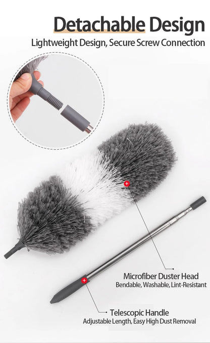 Extendable Microfiber Duster Retractable Duster Brush Household Cleaning Tools Dust Remover Brush For Dust Cleaning CCD001