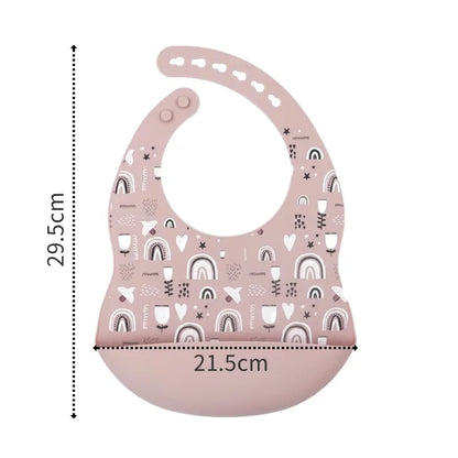 New Arrival Silicone Baby Bibs Silicon Printing Newborn Bib Feeding Burp Cloth Avocado Zoo Tractor Printing Tableware
