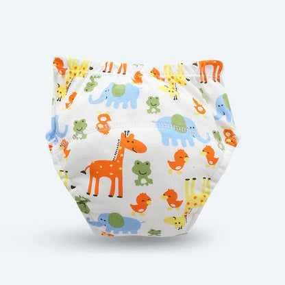 Reusable Baby Breathable Diapers Pee Shorts Underwears Soft Cotton Toddler Potty Training Pants for Boys Girls Baby Nappies