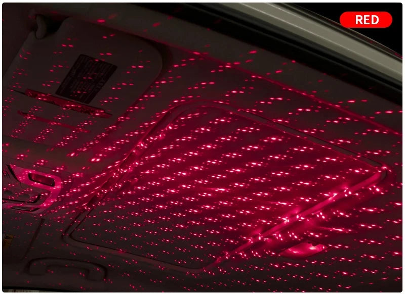 LED Starry Sky Projector Night Light Romantic USB Night Light Adjustable USB Car Lights Auto Roof Ceiling Lamp Bedroom Light